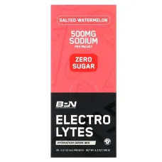 BPN, Electrolytes, суміш для зволоження, з солоним кавуном, 30 пакетиків по 6 г (0,21 унції)