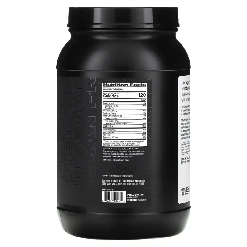 BPN, Vegan Protein, Peanut Butter Cookie, 1 lb (862 g)