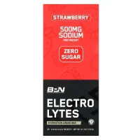BPN, Electrolytes, суміш для зволоження, для приготування напою, з полуницею, 30 пакетиків по 5,8 г (0,20 унції)