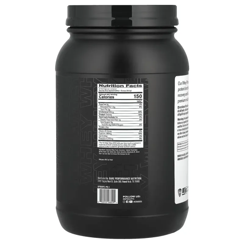 BPN, Whey Protein, Peanut Butter, 2 lbs 4.4 oz (1,031 g)
