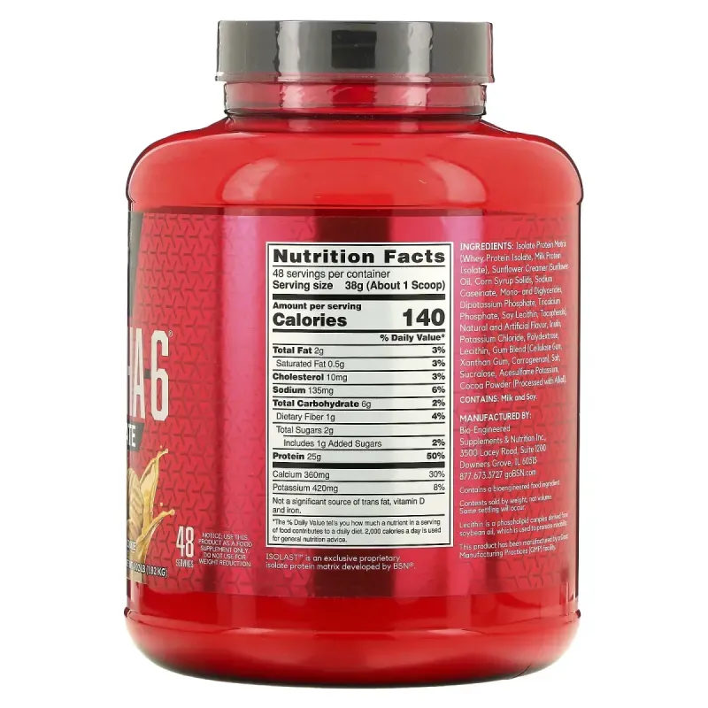 BSN, Syntha-6 Isolate, Protein Powder Drink Mix, Peanut Butter Cookie, 4.02 lb (1.82 kg)