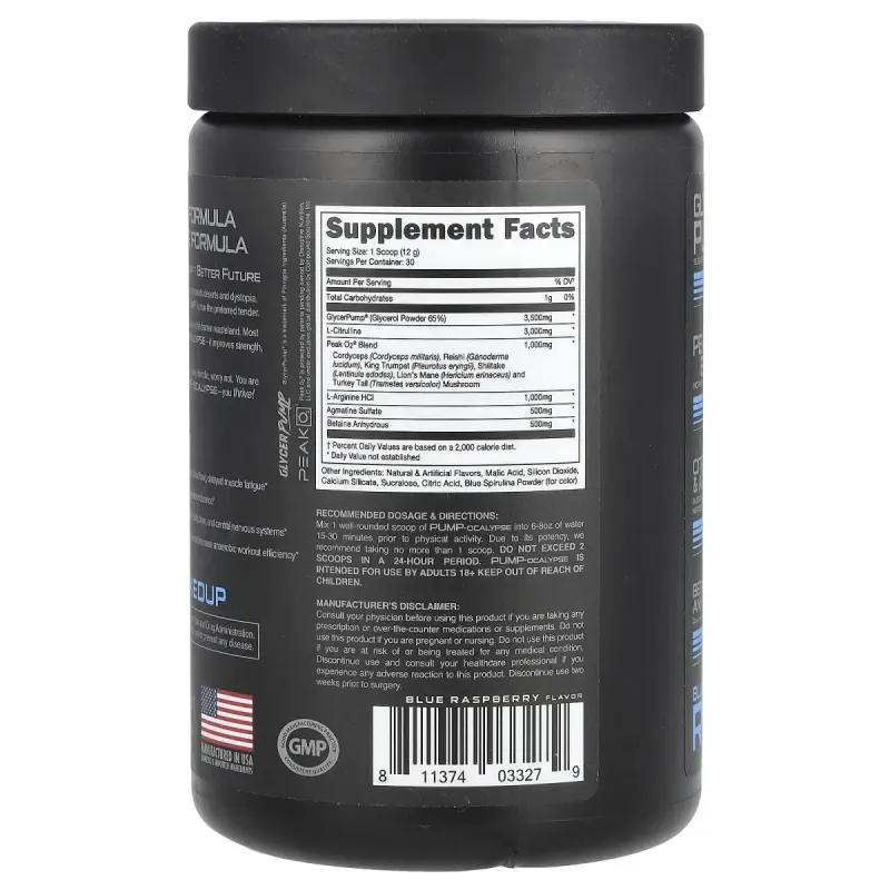 Bucked Up, Pump-Ocalypse, Blue Raz, 13.69 oz (359.85 g)