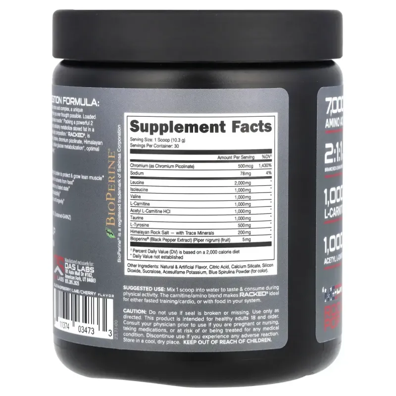 Bucked Up, Racked BCAA, 'Merica Rocket Pop, 10.9 oz (309 g)
