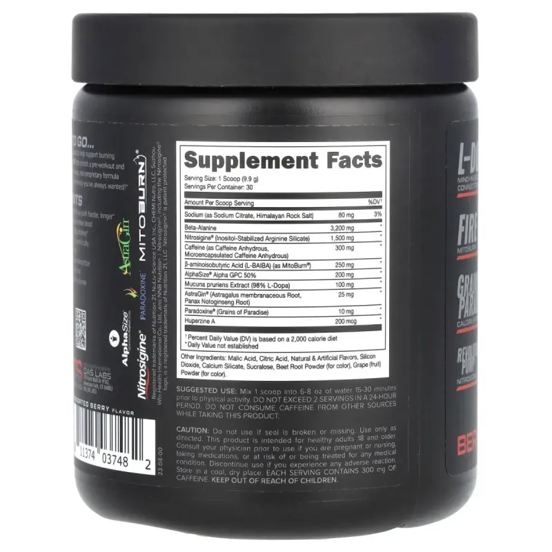 Bucked Up, LFG Burn, передтренувальний комплекс, ягоди, 297 г (10,5 унції)