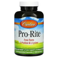 Пролін та лізин Carlson Labs (Pro-Rite Proline & Lysine) 200 капсул
