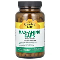 Max-Amino в капсулах, з вітаміном B6, Country Life, 180 вегетаріанських капсул