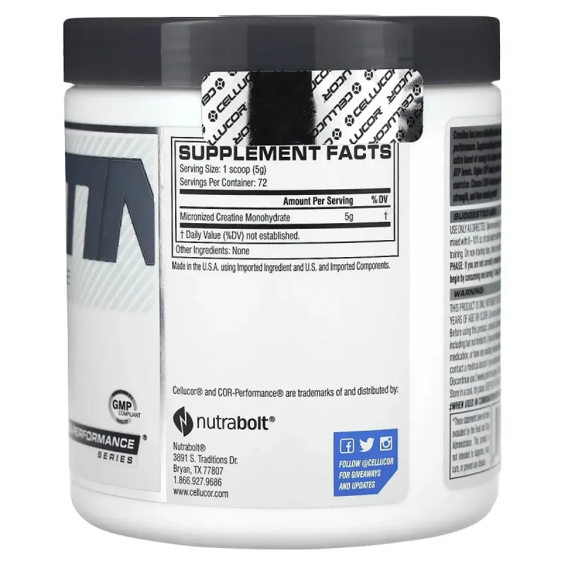 Креатин Cor-Performance, без вкусовых добавок, Cellucor, 360 г (12,69 унц.)