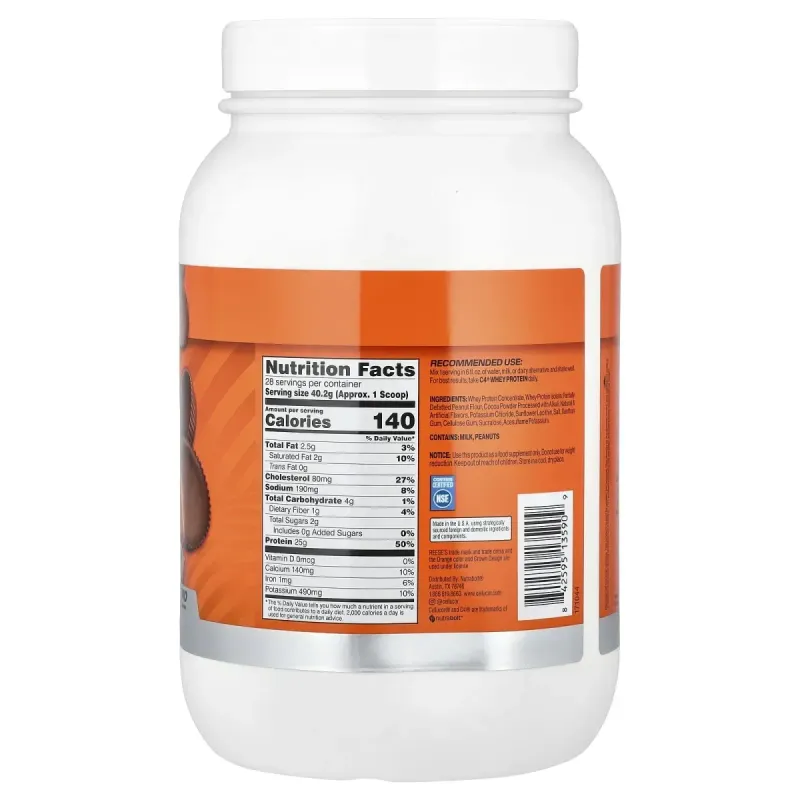 C4 / Cellucor, C4® Whey Protein, Reese's Peanut Butter & Chocolate, 2.48 lb (1.13 kg)