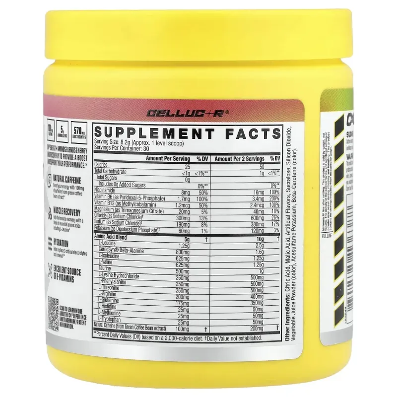 C4 / Cellucor, C4® Energy + Aminos, Watermelon, 8.7 oz (246 g)C4 Cellucor, C4® Энергия + Аминокислоты
