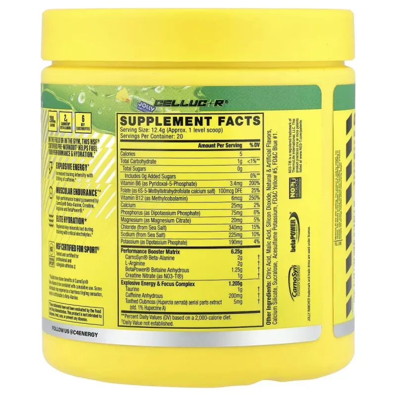 C4 / Cellucor, C4® Sport, Pre-Workout, Jolly Rancher Green Apple , 8.7 oz (248 g)Cellucor C4® Sport — предтренировочный комплекс