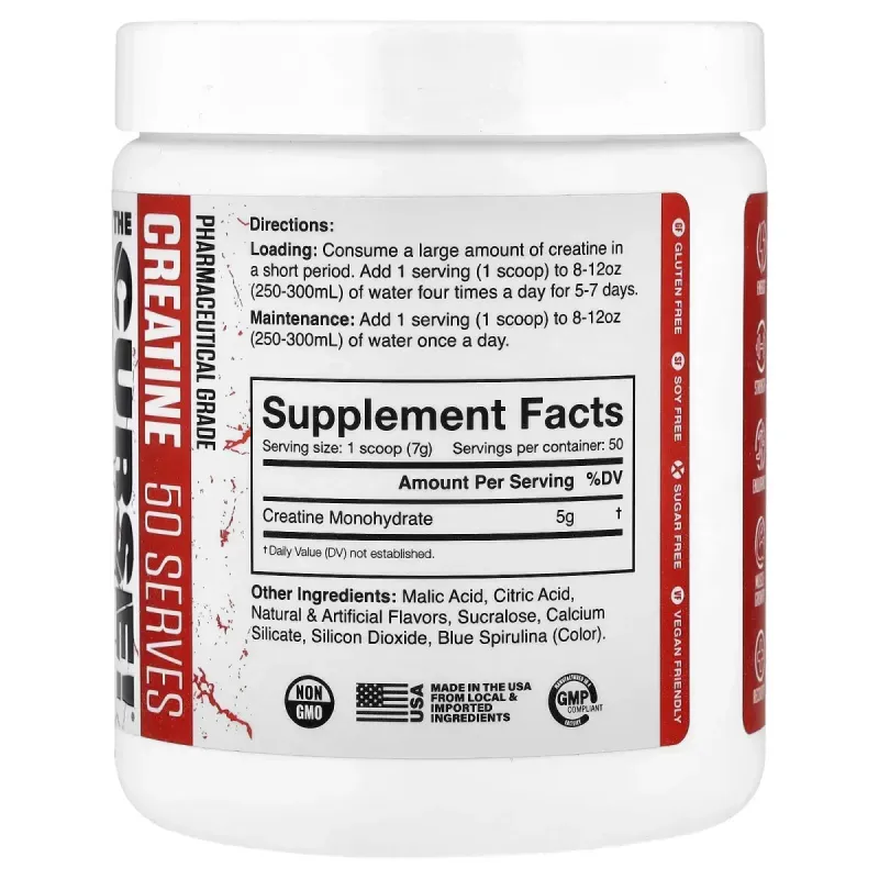 JNX Sports, The Curse!®, Creatine, Blue Raspberry, 12.3 oz (350 g)