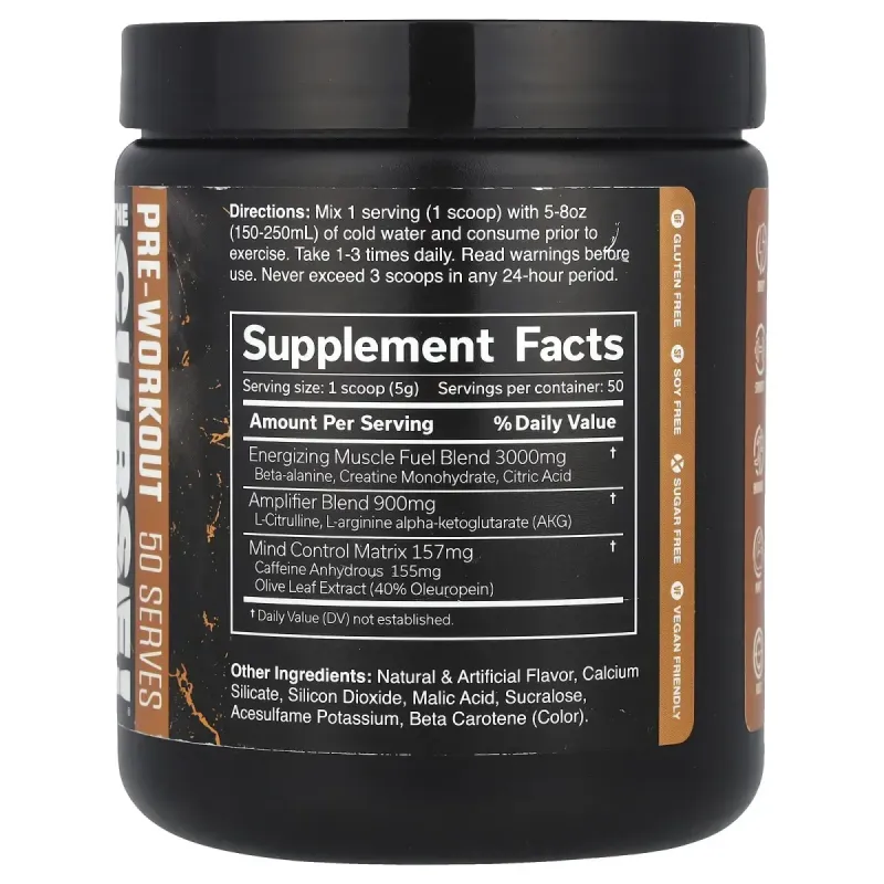 The Curse, предтренировочный комплекс со вкусом апельсина и манго, Cobra Labs, 0,55 фунта (250 г)