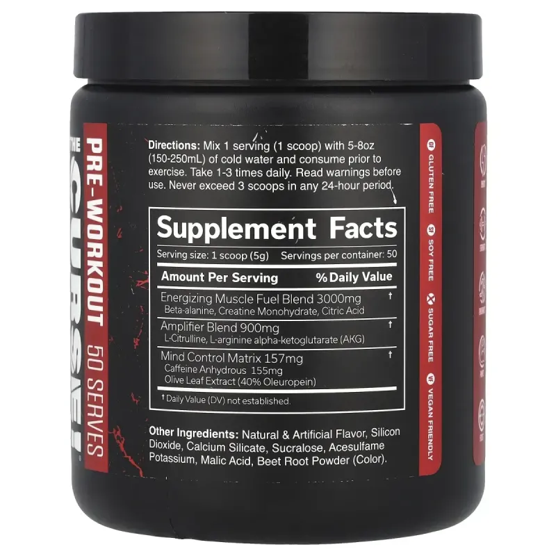 The Curse, предтренировочная добавка, арбуз, JNX Sports, 250 г