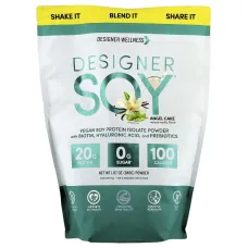 Designer Wellness, Designer Soy®, порошок из сои, со вкусом бисквитного торта, 848 г (1,87 унции)