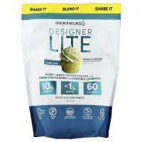 Designer Wellness, Designer Lite®, рослинний і сироватковий протеїновий порошок, ванільний кекс, 720 г (1,6 фунта)