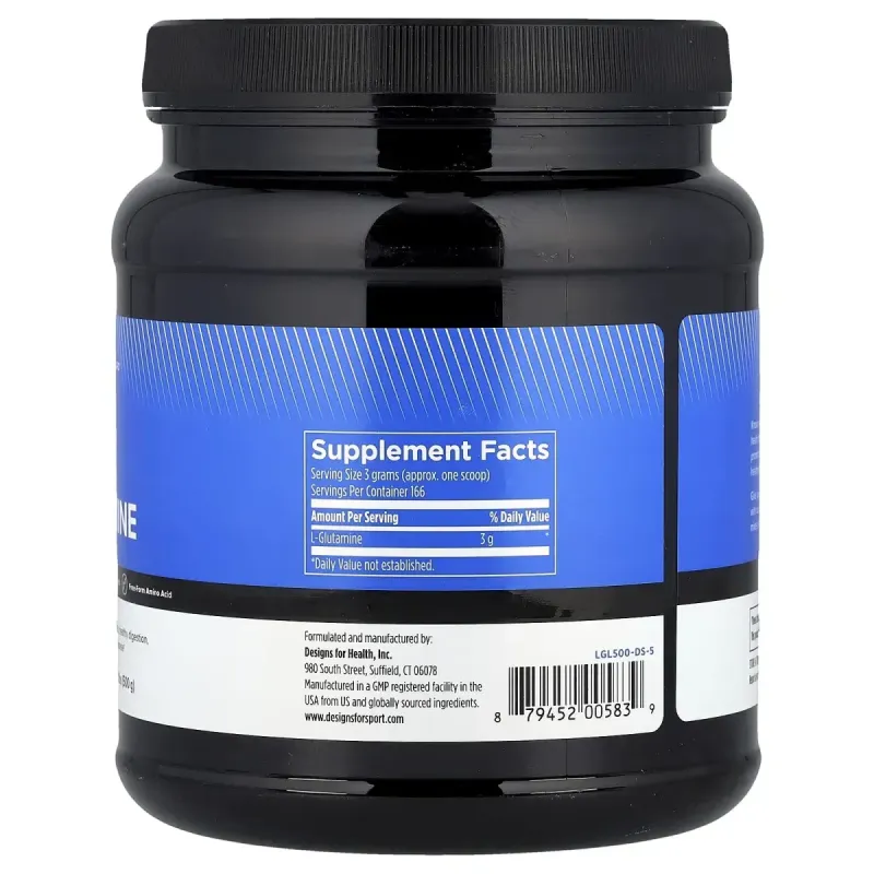 Designs For Health, L-Glutamine, 1.1 lbs (500 g)