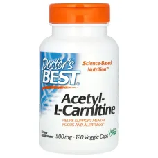 Ацетил-Л-Карнитин Doctor's Best (Acetyl-L-Carnitine) 500 мг 120 капсул
