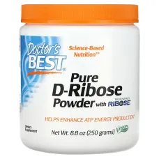 Чистая D-рибоза в порошке, Pure D-Ribose Powder with Bioenergy Ribose, Doctor's Best, 250 г