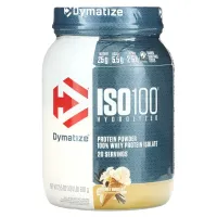 Dymatize, 100 %-вий ізолят сироваткового протеїну за стандартом ISO100, гідролізований, зі смаком ванілі, 610 г (1,34 фунта)