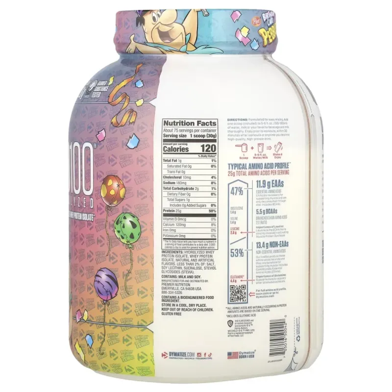 ISO100 гидролизованный 100% изолят сывороточного протеина, торт ко дню рождения, Dymatize Nutrition, 2,3 кг