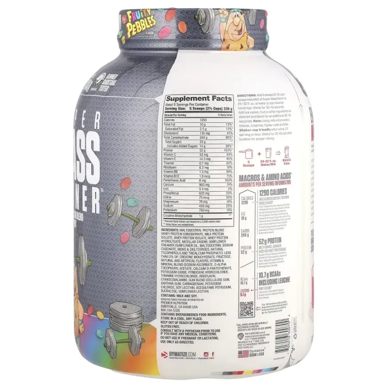 Dymatize, Super Mass Gainer™, Fruity Pebbles, 6 lbs (2.7 kg)