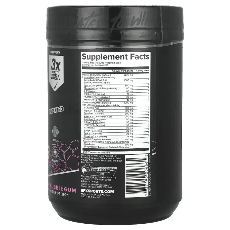 EFX Sports, AminoZorb® Elite 21, Pink Bubblegum, 13.76 oz (390 g)