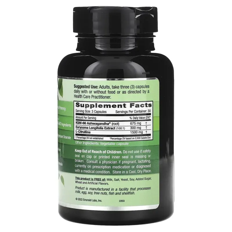 Emerald Laboratories, Testosterone Health, 90 Vegetable Caps