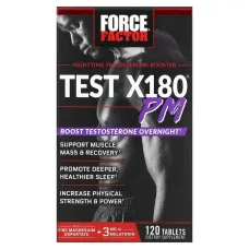 Force Factor, Test X180 PM, ночной бустер тестостерона, 120 таблеток