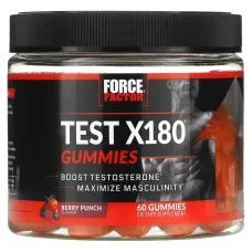 Force Factor, Test X180® Gummies, Berry Punch, 60 Gummies