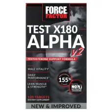 Force Factor, Test X180 Alpha® V2, 120 Tablets