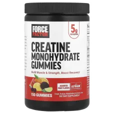 Force Factor, Creatine Monohydrate Gummies, Assorted Fruit, 150 Gummies