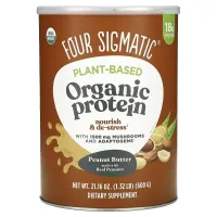Рослинний білок з суперпродуктом, арахісове масло, Plant-Based Protein with Superfoods, Peanut Butter, Four Sigmatic, 600 г