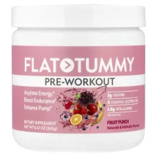 Flat Tummy, Pre-Workout, Fruit Punch, 8.47 oz (240 g)Flat Tummy Предтренировочный комплекс