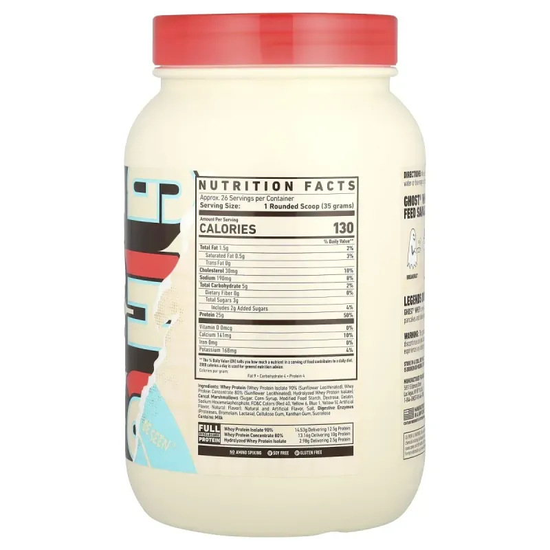 Ghost, Whey Protein, Marshmallow Cereal Milk®, 2 lb (924 g)