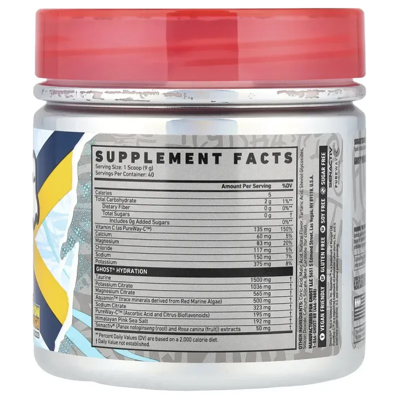 Ghost, Hydration, Lemon Crush, 12.7 oz (360 g)