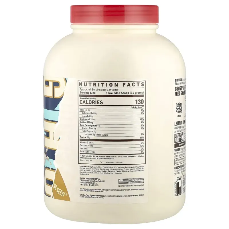 Ghost, Whey Protein, Cinnabon®, 4.8 lb (2,176 g)