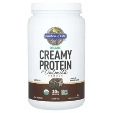Garden of Life, Organic Creamy Protein with Oatmilk Powder, Chocolate Brownie, 2 lb 0.45 oz (920 g)