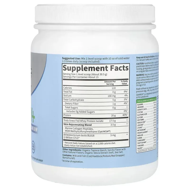 Garden of Life, Sport, Grass Fed Whey+, Vanilla, 1 lb 0.14 oz (457.5 g)