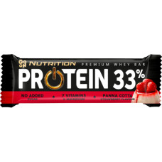 GoOn, Батончик Protein 33% Panna Cotta Strawberry 50 г 1/25 01/2026