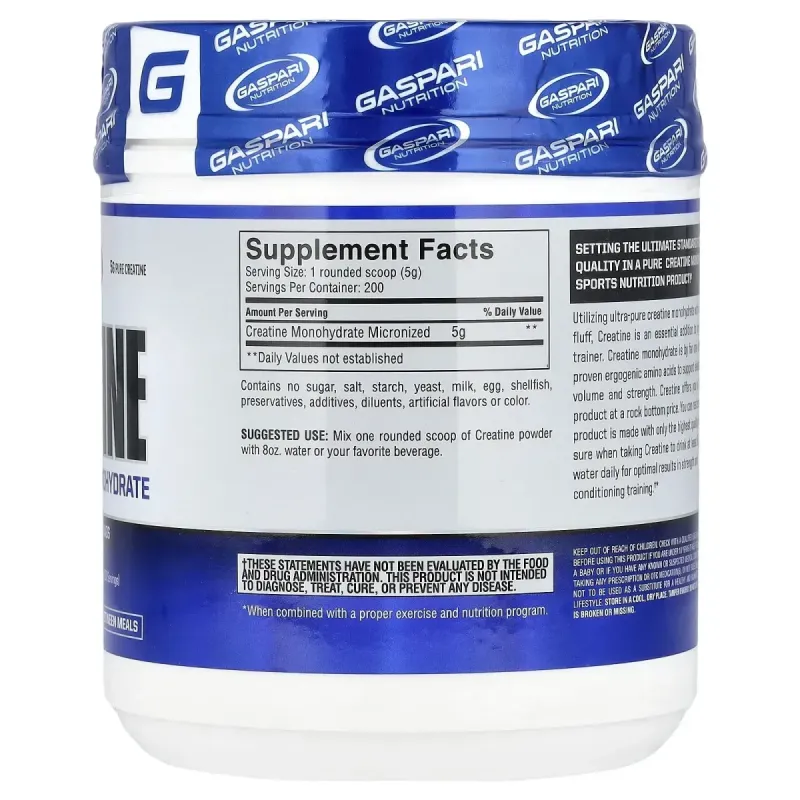Gaspari Nutrition, Creatine, Unflavored, 1 kgGaspari Nutrition Креатин