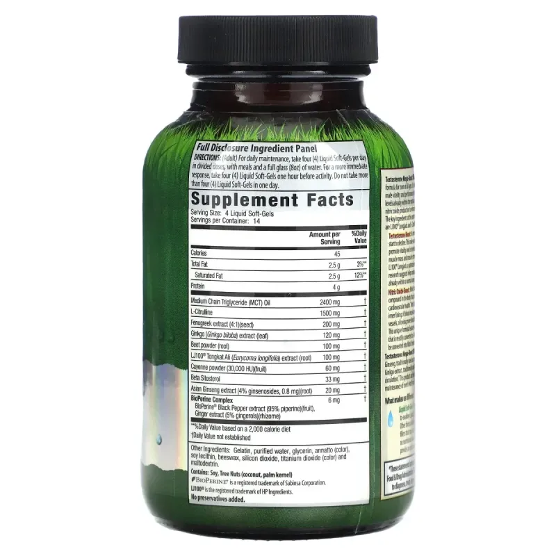 Irwin Naturals, Testosterone Mega-Boost Red, 56 Liquid Soft-Gels