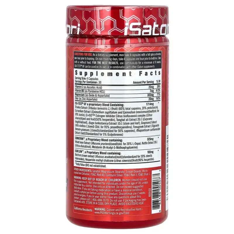 Isatori, ISA-Test GF, 120 Bio-Diffusion Capsules