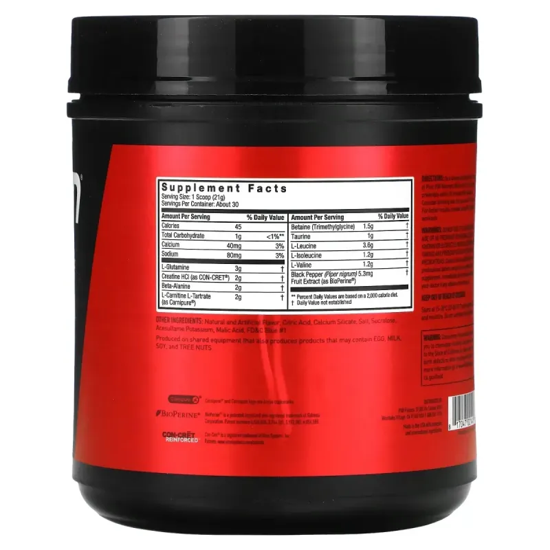 BCAA і відновлення після тренування, BCAAs + Recovery Matrix, Blue Artic Freeze, JYM Supplement Science, 630 г