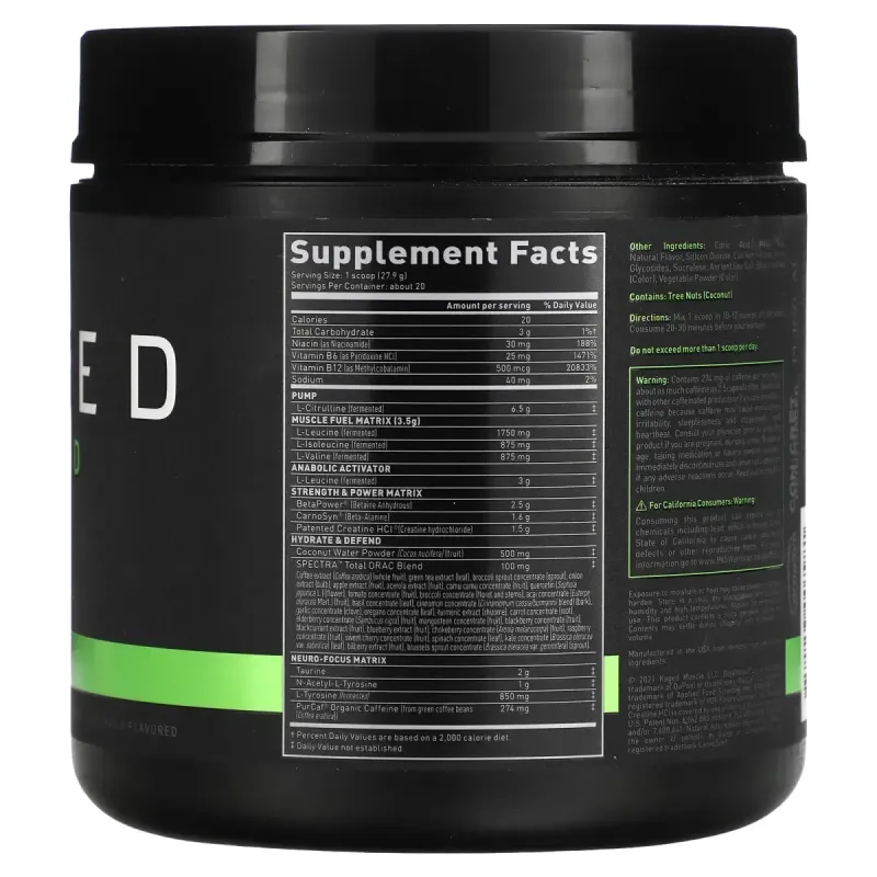 Pre-Kaged, предтренировочная смесь, апельсиновый взрыв, Kaged Muscle, 1,30 ф. (588 г)