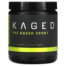 Kaged Muscle, PRE-KAGED, Sport, предтренировочная формула, фруктовый пунш, 272 г (9,59 унции)