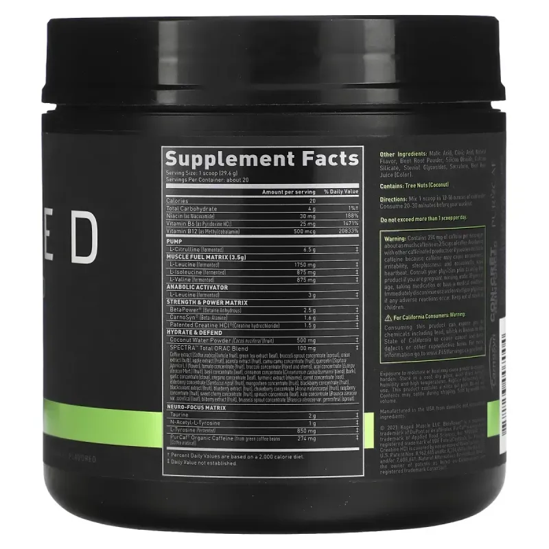 Kaged, Pre-Workout, Crisp Apple, 1.24 lb (564 g)