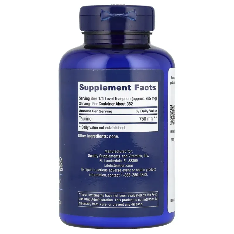 Таурин Life Extension (L-Taurine Powder) 750 мг 300 г