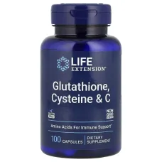Глутатион цистеин и витамин С Life Extension (Glutathione Cysteine & C) 100 капcek