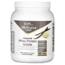 Life Extension, Wellness Code, Advanced Whey Protein Isolate, Vanilla, 1 lb (454 g)