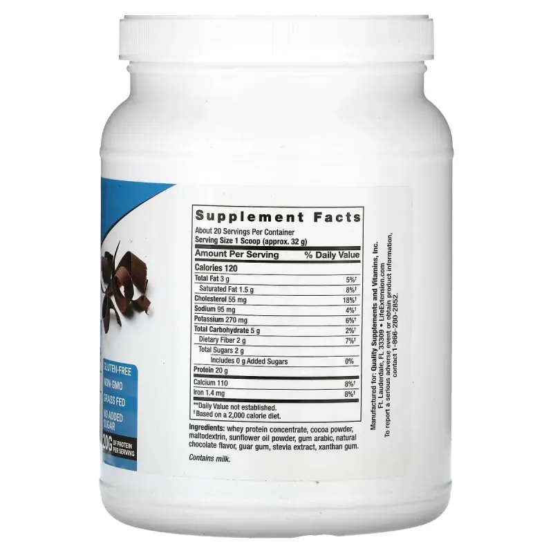 Life Extension, Wellness Code, Whey Protein Concentrate, Chocolate, 1.41 lb (640 g)